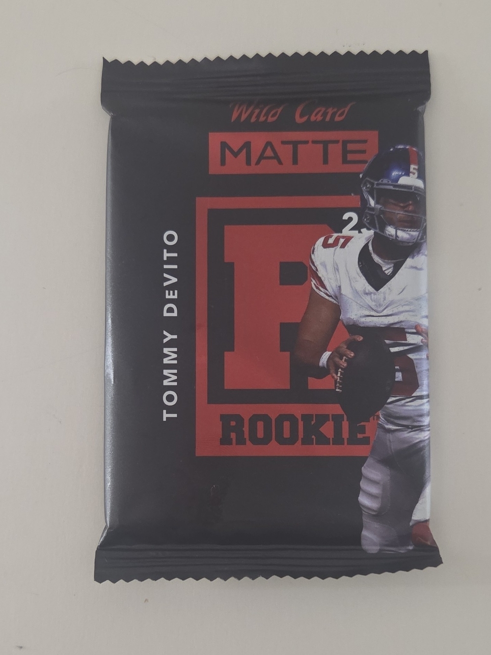 Wild Card Matte Tommy DeVito Rookie 2022 NFL NY Giants 1-Card Sealed Pack